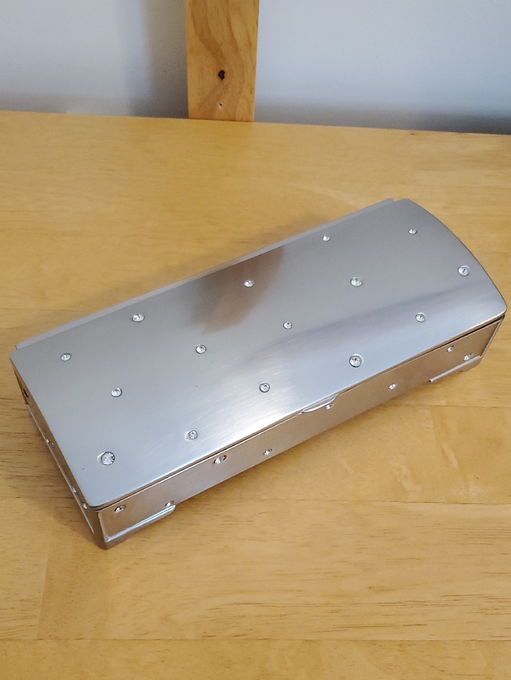 Godinger Brushed Silver Jeweled Jewelry Box